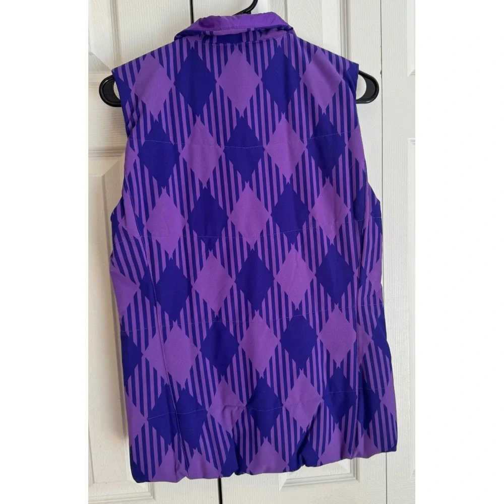 Nike Golf Sport Vest Patterned Purple Full Zip Women's Size Small 619787-560 NEW